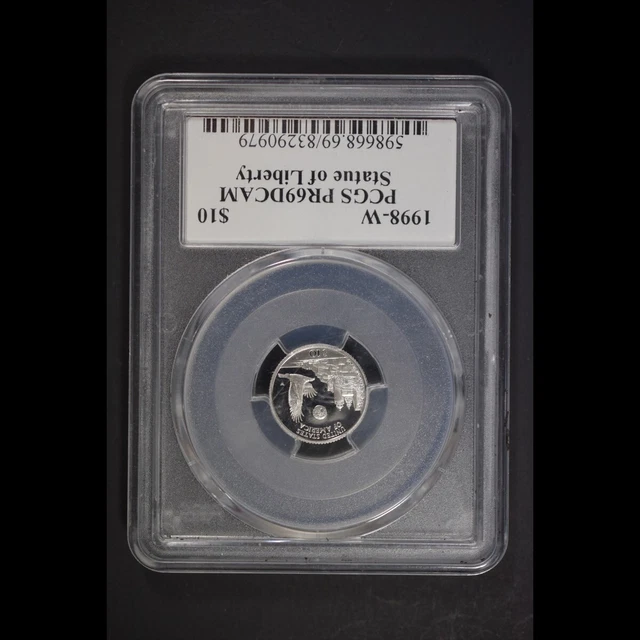 1998-W Platinum $10 Statue of Liberty PCGS PR 69 DCAM Moy Signature