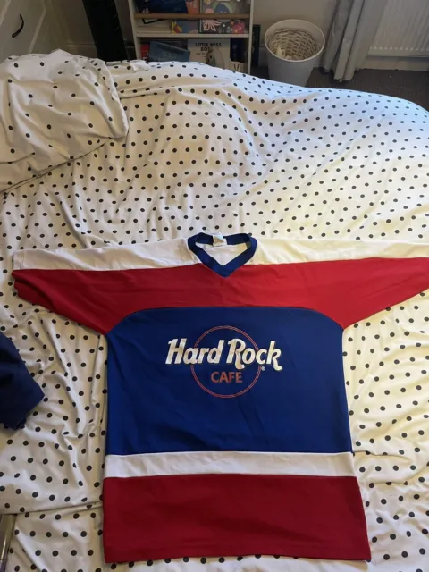 Hard Rock Cafe NEW YORK (Rangers) Hockey Jersey SHIRT HRC Logo Men's Size 2XL