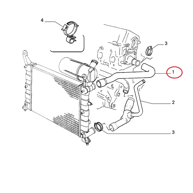 Manchon Flexible De Réservoir D'Eau Pour Fiat Tempra - Pièce Originale 7689734