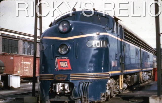 Duplicate Slide WAB #1011 EMD E8A Wabash 1960’s