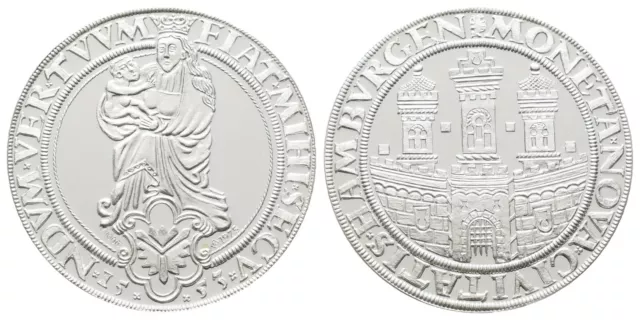 Silbermedaille (1000) 1975 Taler Hamburg 1553 Silber Münze Coin