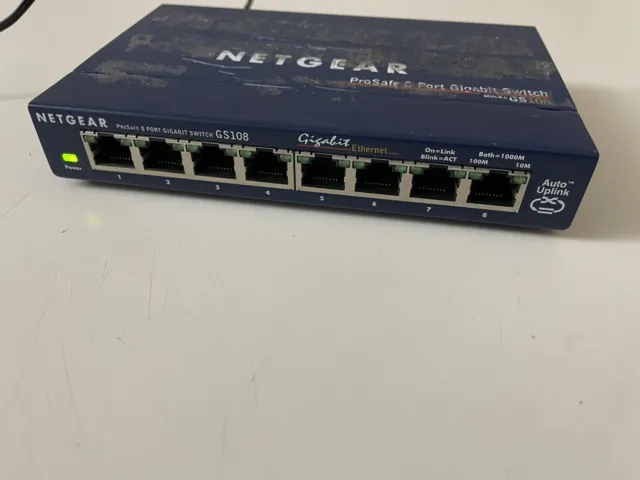 NETGEAR ProSafe GS108 V2 switch desktop 8 porte Gigabit 10/100/1000 Mbps