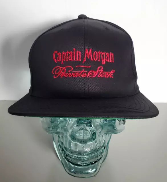 Captain Morgan Private Stock Hat - Black Snapback Baseball Cap - Spiced Rum