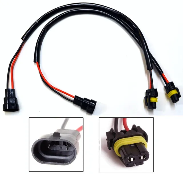 HID Kit Extension Wire P 9005 Two Harness Headlight High Beam Connecto Ballast