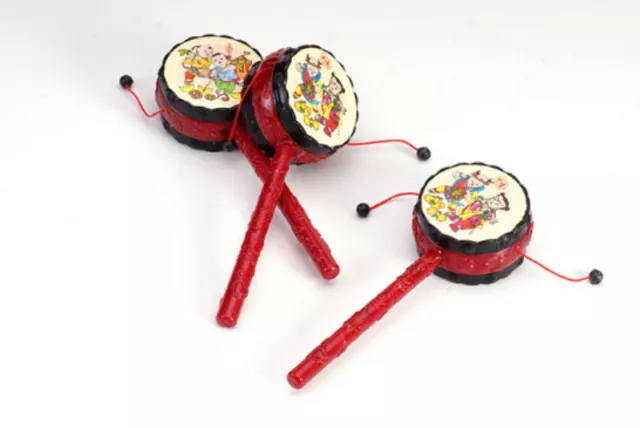 Chinese Traditional Rattle Drums Classic Toys Noise Maker Baby Toys、 qt3CA~mj