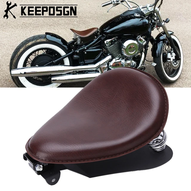 For Yamaha 650 DragStar RoyalStar Bobber Custom Retro Motorcycle Solo Seat Brown