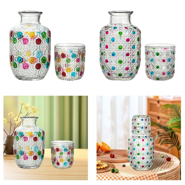 Lot De 6 Verres + Pichet – Effet Granité – Vintage Années 50/60 – Fabriqué France