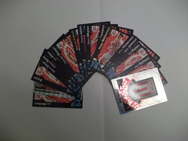 Match Attax 2016/17 - Stoke City FC - Komplettset mit 18 Spieler Basiskarten