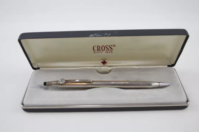 Kreuz Sterlingsilber 0,925 Kugelschreiber Vintage verpackt (19g)