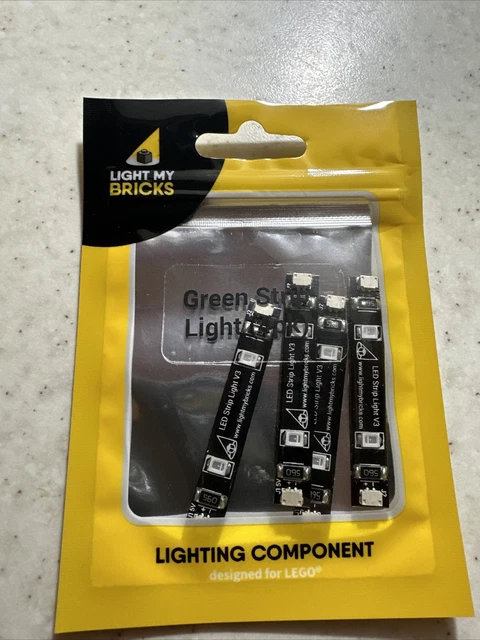 light my bricks lighting component LED Strip Lights - Green (4 pack)