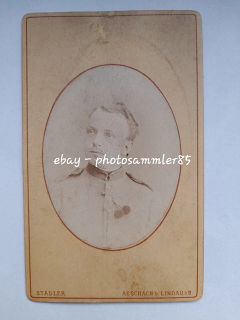 CdV Aeschach bei Lindau Bodensee Portrait Soldat Offizier Foto Stadler