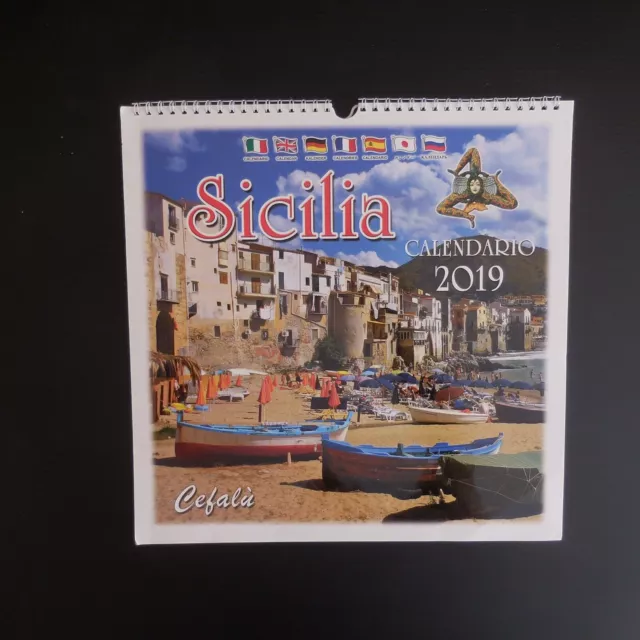 Calendar Wall Square Sicily 2019 Mistretta Vintage Palermo Italy N4269