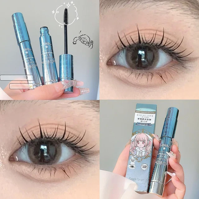 Máscara de pestañas de fibra de seda impermeable extensión de pestañas maquillaje