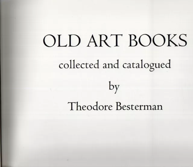 Old Art Books Collected And Catalogued By  Bastiman  H/B Unsigned  Pub  1975 Ex
