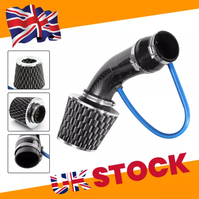 3" Cold Air Intake Filter Induction Kit Pipe Black Power Flow Hose System Cars