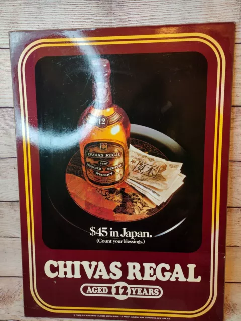 Chivas Regal Blended Scotch Whisky Vintage Sign