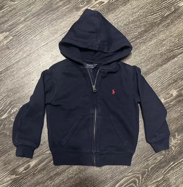 Polo Ralph Lauren Sweatshirt Boys 4T  Full Zip Hoodie Casual Kids