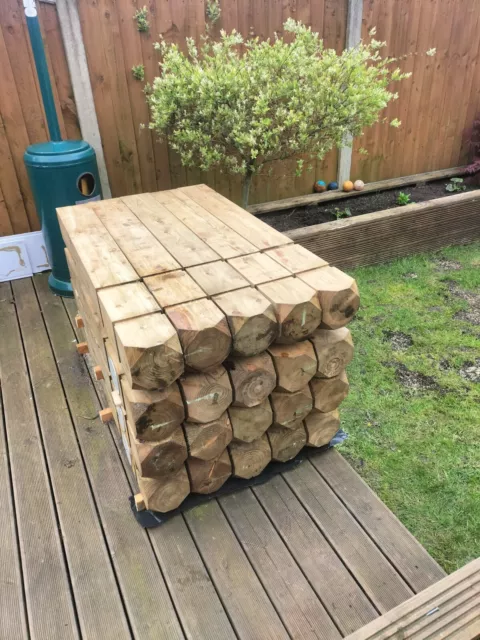 5x5 timber fence posts 1.2 m long