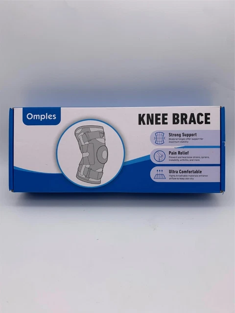 Rodilla con bisagras Omples, soporte para rodilla con estabilizadores laterales