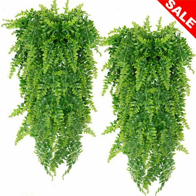 UK_Pianta Appesa Artificiale Ferdere Plastica Trailing Foglia Fiore Decorazione Foglia FANTASTICO