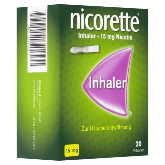 nicorette Inhaler 15 mg Nicotin zur Raucherentwöhnung , 20 St. Ampullen 9267911 2