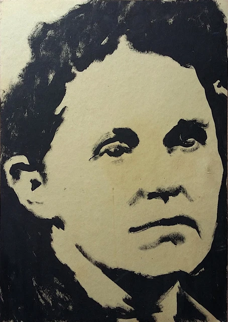 Andrea Saltini (1974) - Senza Titolo - Pigmento nero su cartone cm.49,2x34,4