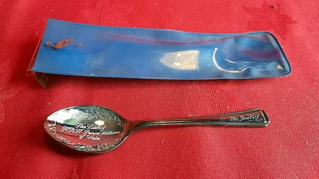 Silver Plated Spoon To Commemorate The Birth Of HRH Prince William Of Wales 1982