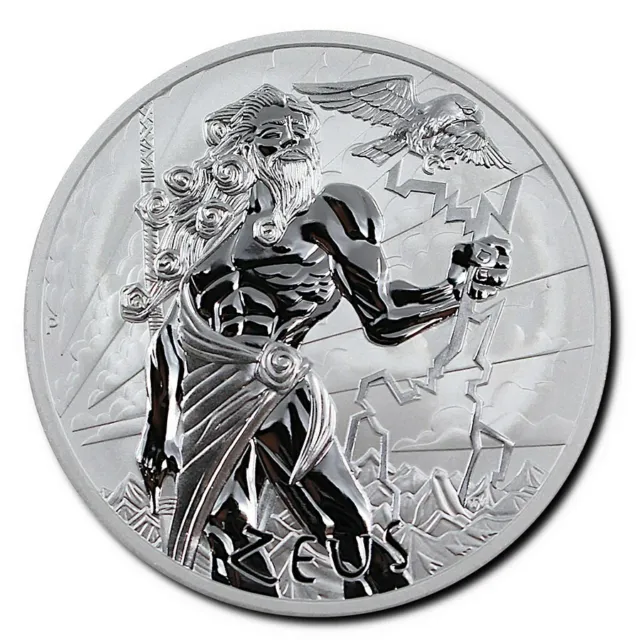 2020 Tuvalu 1 oz Silver - Zeus - Gods of Olympus - Perth Mint Coin - IN STOCK