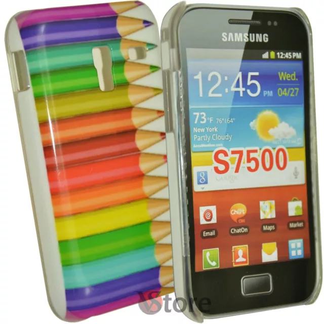 Cover para Samsung Galaxy Ace Plus S7500 Lápices de Colores