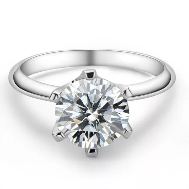 3CT Moissanite Diamond Ring GRA Certificated Engagement Wedding Ring