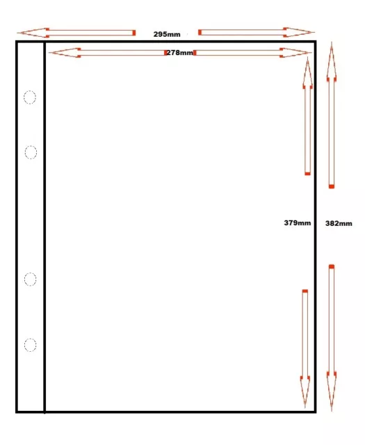 50 x 1 POCKET (37cmx27cm) SLEEVES SUMMIT STORAGE LARGE ALBUM PAGES - COMICS ETC