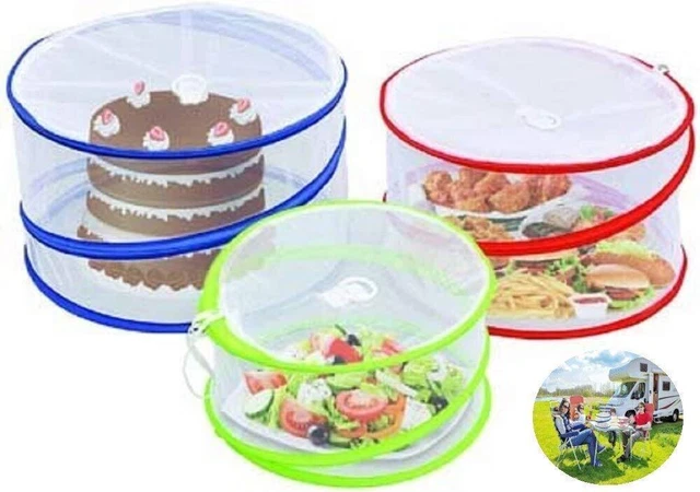 Tent Pop Up Food Cover Set - Fine Mesh Screen, Bottomless & Collapsible Designn