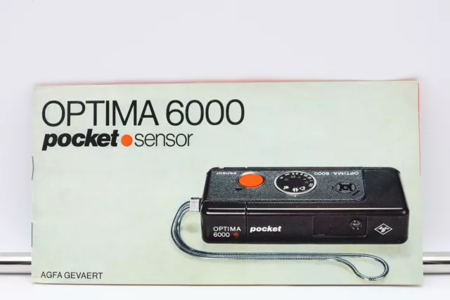 optima 6000 pocket sensor agfa bedienungsanleitung gebrauchsanweisung