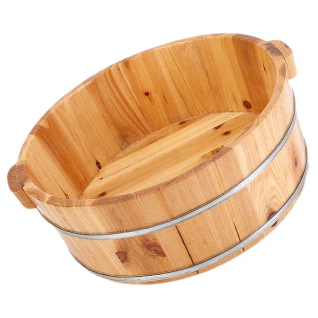 Piscina de spa, cubo de madera para pies, cubo de baño de pies reutilizable, cubo de baño de pies,