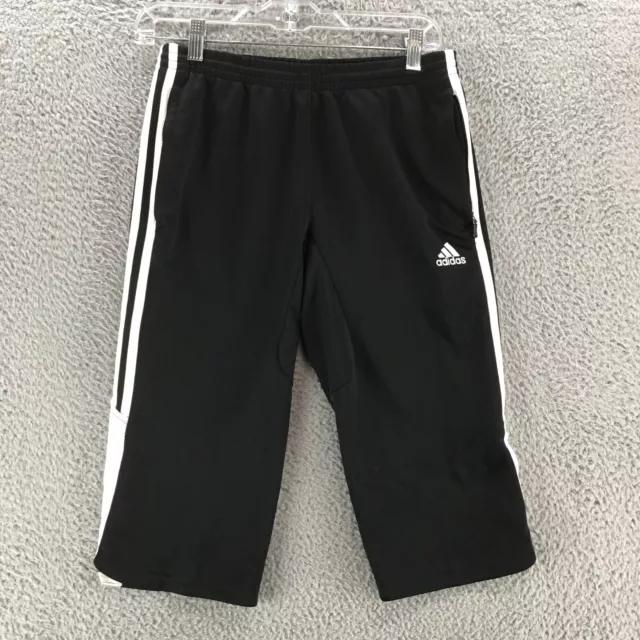 Adidas Climacool Sweat Shorts Womens Small Black Polyester Low Rise Flat Front