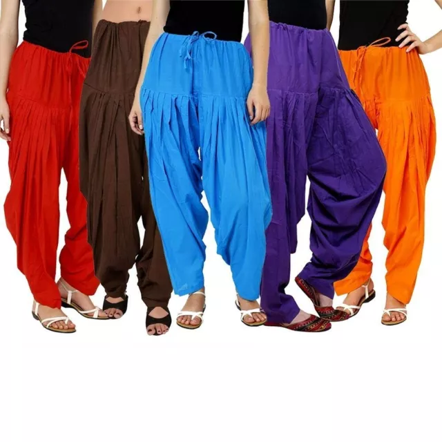 Buy Women's Regular Fit Cotton Patiala Pant With Dupatta  (DTH-230-RDBK-D_Red, Black_M) at Amazon.in