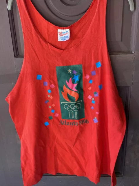 vtg 90s single stitch 1996 Atlanta Summer Olympics Tank Top T-Shirt 1992 sz XL