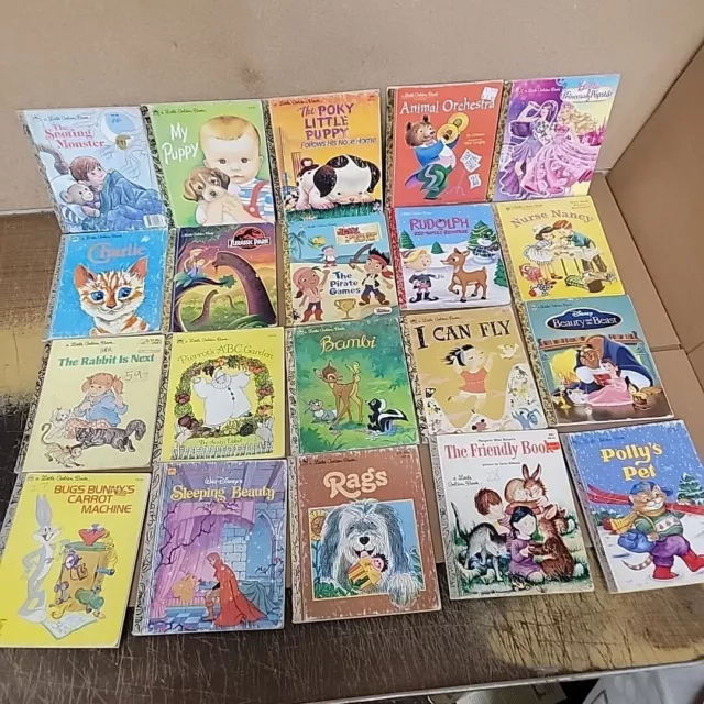 Lot of 34 A Little Golden Vintage Walt Disney Classic Kids Books MIX ASSORTED