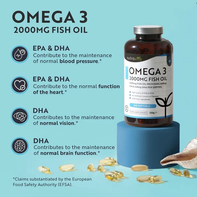 OMEGA 3 2000MG with 660mg EPA & 440mg DHA per Serving 240 Softgel