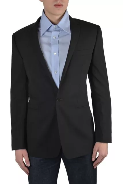 Dolce & Gabbana "Martini" Men's Black Wool One Button Blazer Size US 38 IT 48