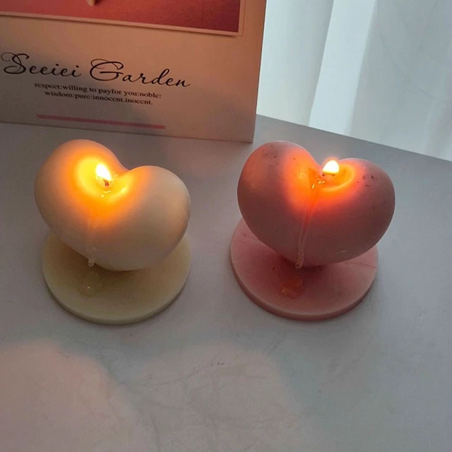 en forme de coeur Moule en silicone Moule de cire d'art 3D Fabrication de savon