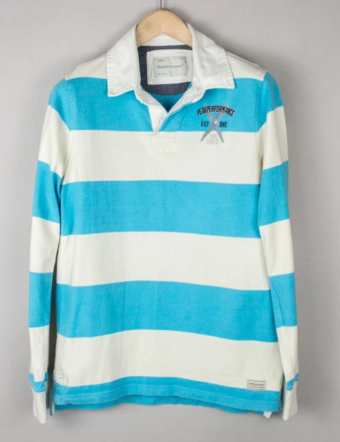Peak Performance Uomo Polo Collo Maglione Rugby Camicia Cardigan Taglia M