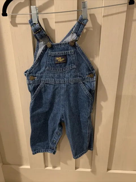 Osh Kosh Baby Bgosh Jean Vintage Overalls Romper Size 12 Months