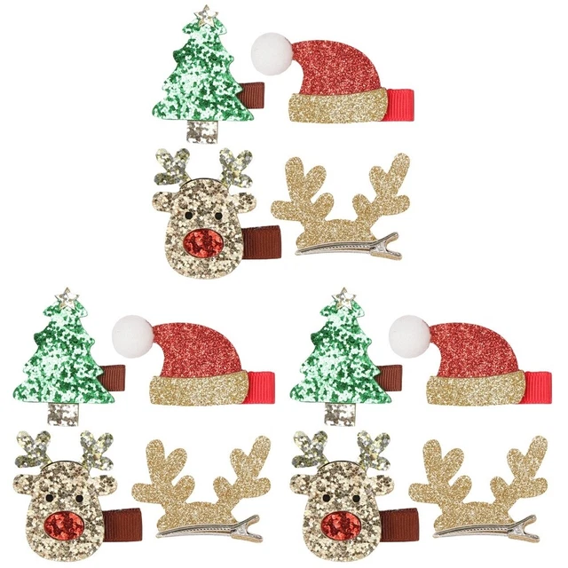 3x Weihnachten Haar Bögen Weihnachten Kleine Geschenke