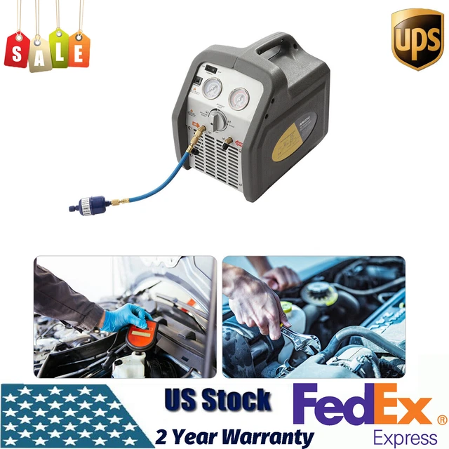 Portable Refrigerant Recovery Machine 110V 60 Hz Double Cylinder 1/2HP 558psi US