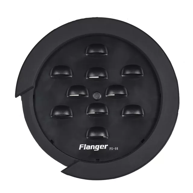 Flanger -08 Guitar Soundhole Sound Hole Cover Block Feedback Buffer Black F6V2