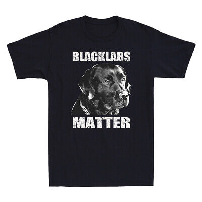 Black Labs Matter Funny Labrador Retriever Dog Pet Puppy Lover Retro Men T-Shirt