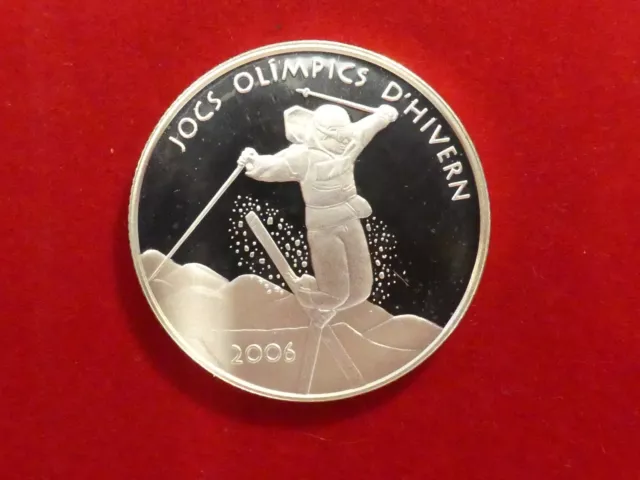 Andorra, 10 Diners, 2005, Olympiade Ski, Silber, PP