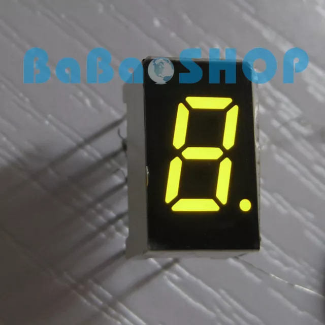 5pcs ~100pcs 0.3" 0.3 inch 7 Segment Display Yellow LED 1 Digit Common Cathode