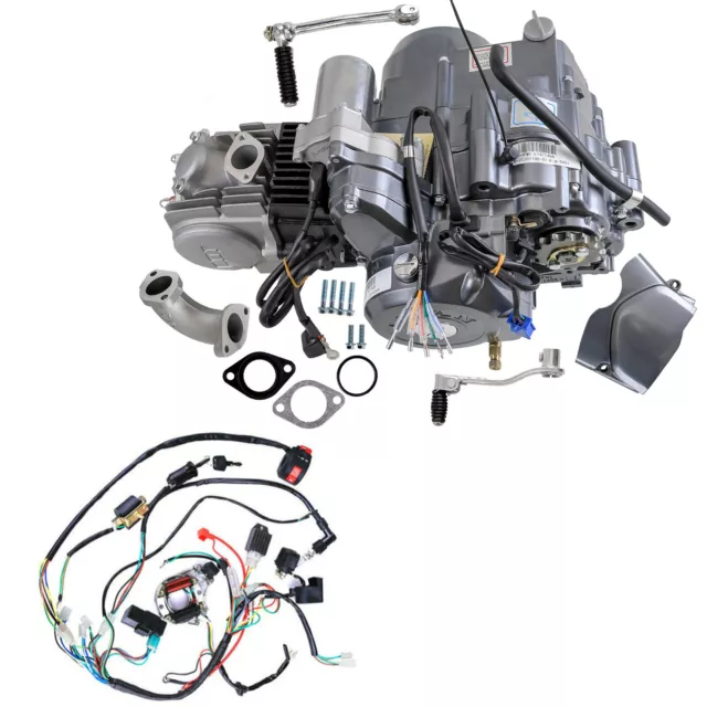 LIFAN 125CC ELECTRIC Start Semi Auto Engine Motor+Wiring CT70 CT90 .